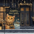 thumbnail image 2 of New Year Garden Flag 12x18 Inch Cute Cat Winter Holiday Yard Decor Double Sided Polyester Outdoor Welcome Lawn Banner, 2 of 6