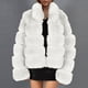 thumbnail image 2 of Abrigo de Piel Sintética Para Mujer Chaqueta Cálida Invierno Sólido Cuello en V Prendas de Abrigo Odeerbi  ODB178602, 2 of 5