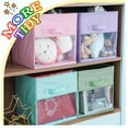 thumbnail image 3 of 12 Pcs Clear Cube Storage Bins Collapsible Fabric Storage Organizer with Window for Daycare Kid Room Nursery Playroom(Pastel), 3 of 6