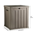 thumbnail image 2 of Dextrus Outdoor Lockable 51 Gallon Resin Deck Box, Side Handles, Light Brown, 2 of 5