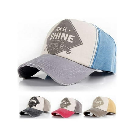 Unisex Mens Women Curved Flat Bill Washed Cotton Baseball Golf Ball Cap Sun