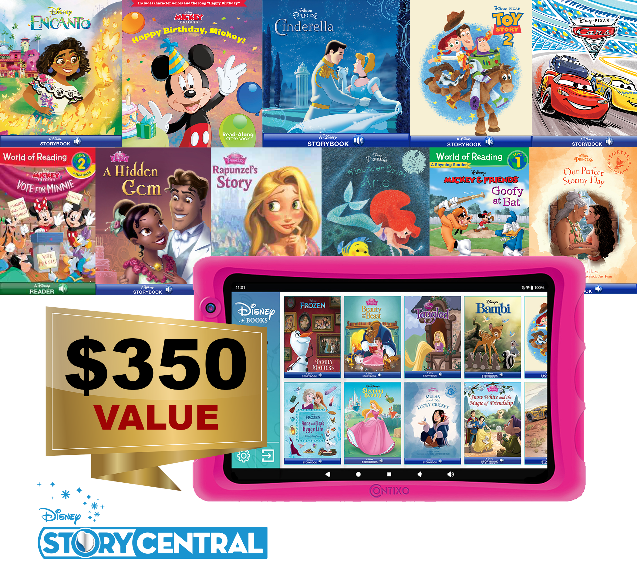 Contixo K80A Kids Tablets, Education Tablets for Kids with Kid-Proof Tablet Case, 8”, Pink