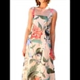 thumbnail image 1 of Vestido Fluido Sin Mangas con Cuello Cuadrado y Estampado Floral para Mujer. Vestido Maxi de Corte A. y Rojo M, 1 of 10