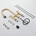 thumbnail image 5 of SUMERAIN 8-Inch Centerset Kitchen Bridge Faucet with Pull Down Sprayer 3 Hole Kitchen Faucet Stainless Steel, Brushed Gold, 5 of 10