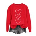 thumbnail image 3 of Aofany Womens Valentine's Day Sweatshirts Fashion Casual Long Sleeve Loose Pullover Soft Crewneck Tops, 3 of 6