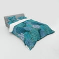 thumbnail image 3 of Ambesonne Floral Bedding Set 3 Pcs, Clove Petals Vibrant, Twin XL, Petrol Blue Teal, 3 of 3
