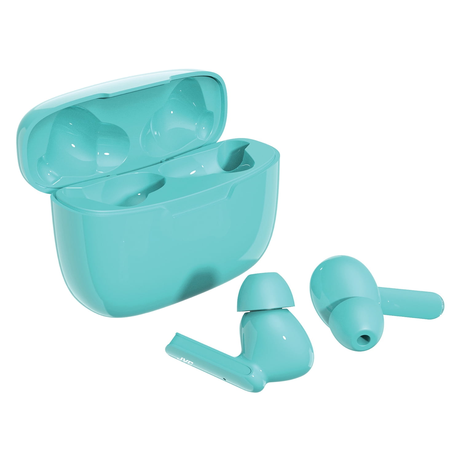 JVC Ultra-Compact Bluetooth Earbuds, True Wireless with Charging Case, HA-D5T (Green), HAD5TG