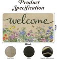 thumbnail image 3 of Floral Decor Door Mat Welcome Flowers Doormat Non Slip Colorful Farmhouse Entrance Reusable Home for Spring Decoration Front Door Mats Indoor Outdoor Rug 17" x 30", 3 of 6