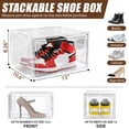 thumbnail image 2 of cisilov Shoe Storage Box, 8 Pack Clear Plastic Stackable Shoe Organizer with Magnetic Door, 2 of 7