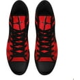 thumbnail image 2 of Coolcustomize Mens High Top Sneakers Lace-Up Gothic Designed Casual Steet Canvas Shoes for Women Red and Black Skull Shoes, 2 of 7