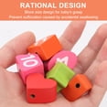 thumbnail image 4 of DYTTDG Reloj digital de madera Reloj despertador para niños Bloques de construcción con cuentas Rompecabezas tridimensional Juguete de combinación de formas Regalo de Navidad, 4 of 5