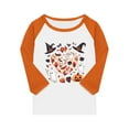 thumbnail image 4 of Abcomgle Halloween T Shirts for Girls Spooky Love Heart Graphic Shirts for Kids Crewneck 3/4 Raglan Sleeve T-Shirts for Kid Girls Fall Funny Cute Top for Girls,10-11 Years, 4 of 4