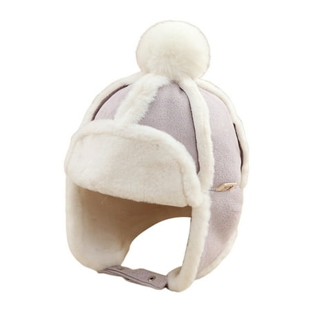 

OJinShaWanO Cool Hats for Kids Boys Baby Winter Hat Soft Warm Knitted Cute Boys Girls Purple