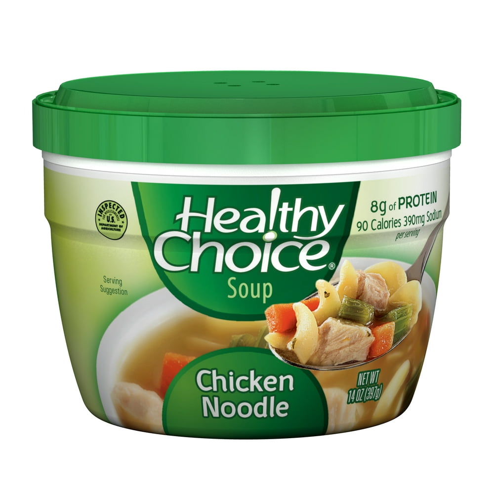 Healthy Choice Chicken Noodle Soup, 14 Ounce Microwaveable Bowl