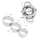 thumbnail image 4 of 4 piezas de acero inoxidable para hacer albóndigas, 3 albóndigas, 2 moldes para albóndigas, cortador de albóndigas, tartaravioli, empanada, prensa, molde, accesorios de cocina, molde para albóndigas, 4 of 5