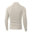 thumbnail image 2 of Men's Quarter Zip Knit Sweater Slim Fit Long Sleeve Mock Neck Pullover Top, 2 of 9