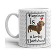 thumbnail image 2 of Happiness Is A Loving Dachshund Lover Coffee Tea Ceramic Mug Office Work Cup Gift 15 Oz, 2 of 3