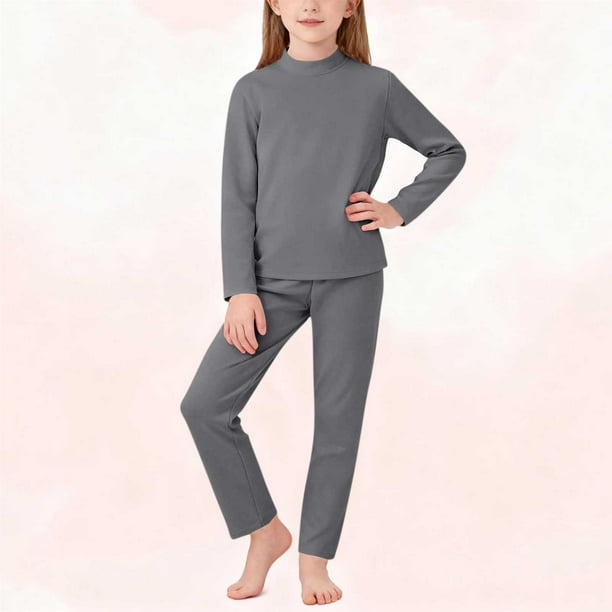 Cowsor 2 Piece Pajamas Set Kids Sleepwear Cartoon Printed Nightwear Cotton Long Sleeve Shirt Pants Loungewear
