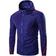 thumbnail image 1 of WREESH Nouvelle Veste de Protection Solaire pour Hommes à Capuche à Blocs de Couleur Fine, 1 of 6