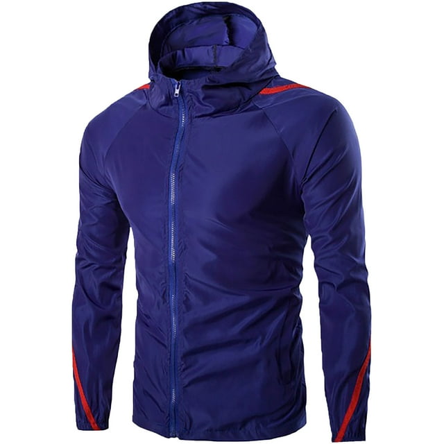 WREESH New Slim And Thin Color-blocking Hooded Men's Sun Protection Jacket