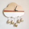 thumbnail image 4 of Reloj de pared BLESIY de madera colgante en forma de gota de lluvia, 4 of 7
