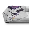thumbnail image 3 of Day of the Dead Soft Flannel Fleece Blanket, Sugar Skull Girl Face with Make up Hand Drawn Mexican Artwork, Cozy Plush for Indoor and Outdoor Use, 70" x 90", Pale Orange Plum Seafoam, by Ambesonne, 3 of 6