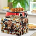 thumbnail image 3 of HELLHERO American Flag Print Toaster Cover 4 Slice, Highland Cattle Daisy Dustproof Small Kitchen Appliances Protector, Universal Fit for Bread Machine Cover, 3 of 8