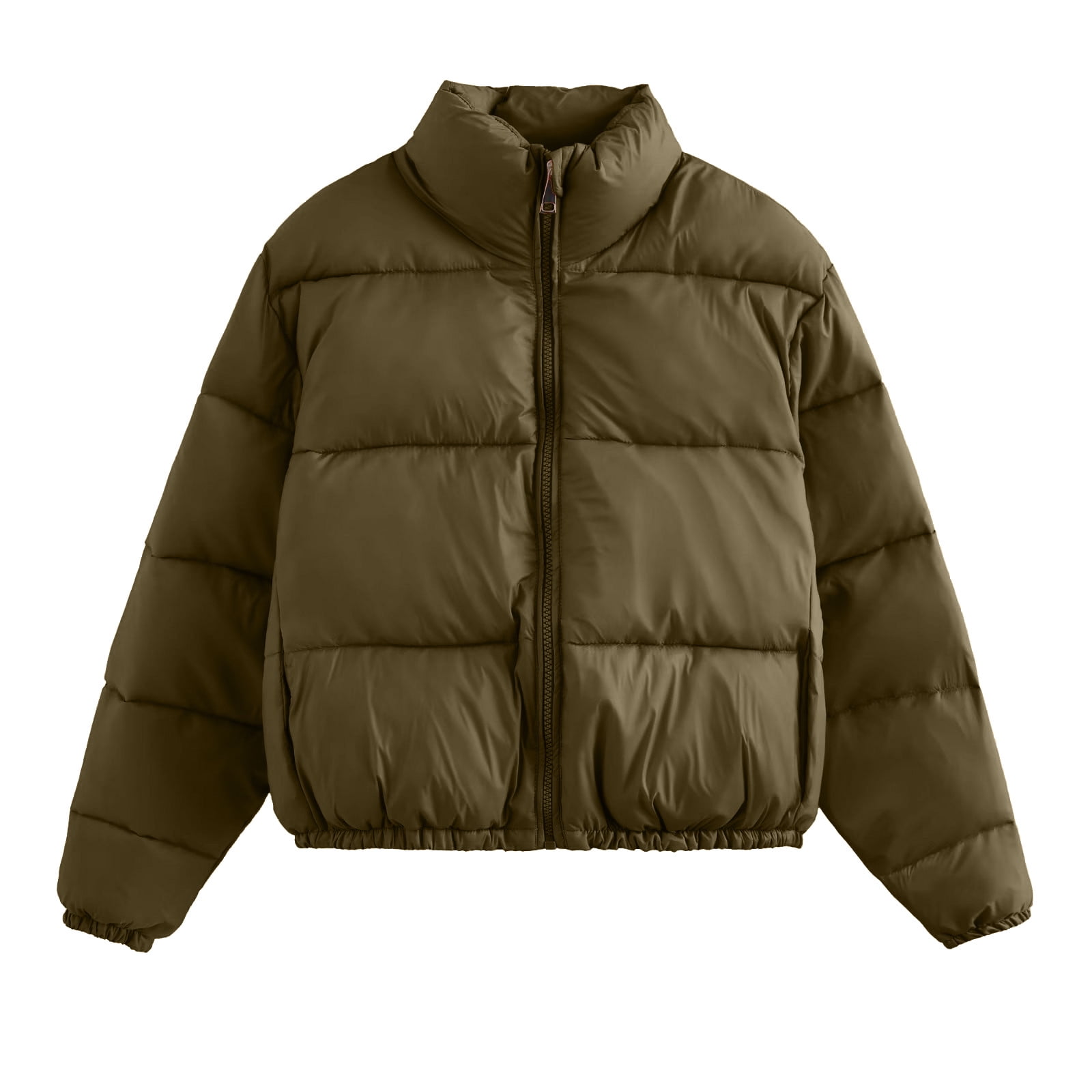 【2/8まで値下げ】COLN puffer jacket カーキ CFLVAEK Down Jackets for Women Cold Weather Bubble Quilted Coat