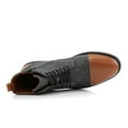thumbnail image 5 of Polar Fox Brooke MPX806061 Woolen and Synthetic Leather Lace-up Fashion Chukka Boots with Zipper Closure, in Cognac & Wool, Men's Size 10, 5 of 8