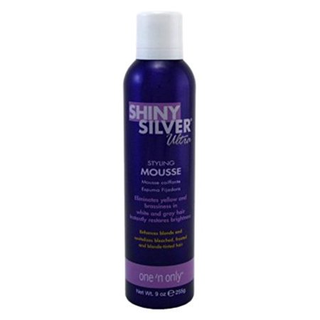 Shiny Silver Ultra Styling Mousse Leaves Hair Manageable