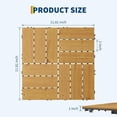 thumbnail image 6 of EuKer 22 Pcs Interlocking Deck Tiles, Acacia Wood Flooring for Patio, Balcony, Poolside, Yellow (21 Sq.ft Total Coverage), 6 of 7