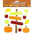 thumbnail image 2 of Serafina Home Thanksgiving Pilgrims Harvest Pumpkin Leaves Turkey Gel Window Clings, 2 of 7