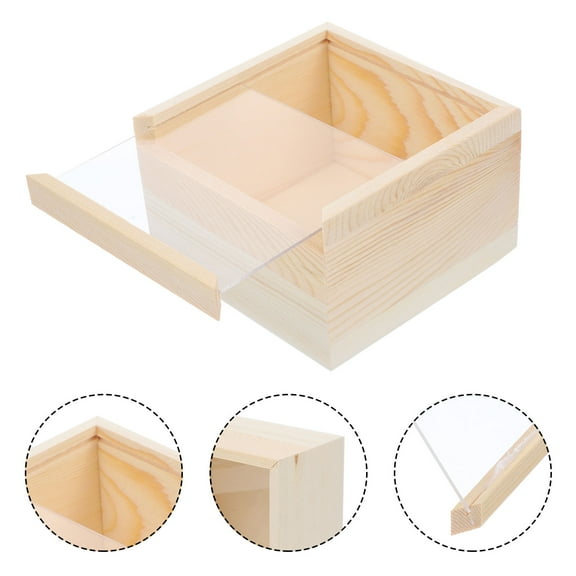 ULTNICE Lidded Bedroom Storage Box Keepsake Boxes with Lids Acrylic Storage Box Decorate Baby