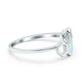 thumbnail image 2 of Honeycomb Band Ring Lab Created White Opal Solid 925 Sterling Silver Size 7, 2 of 6