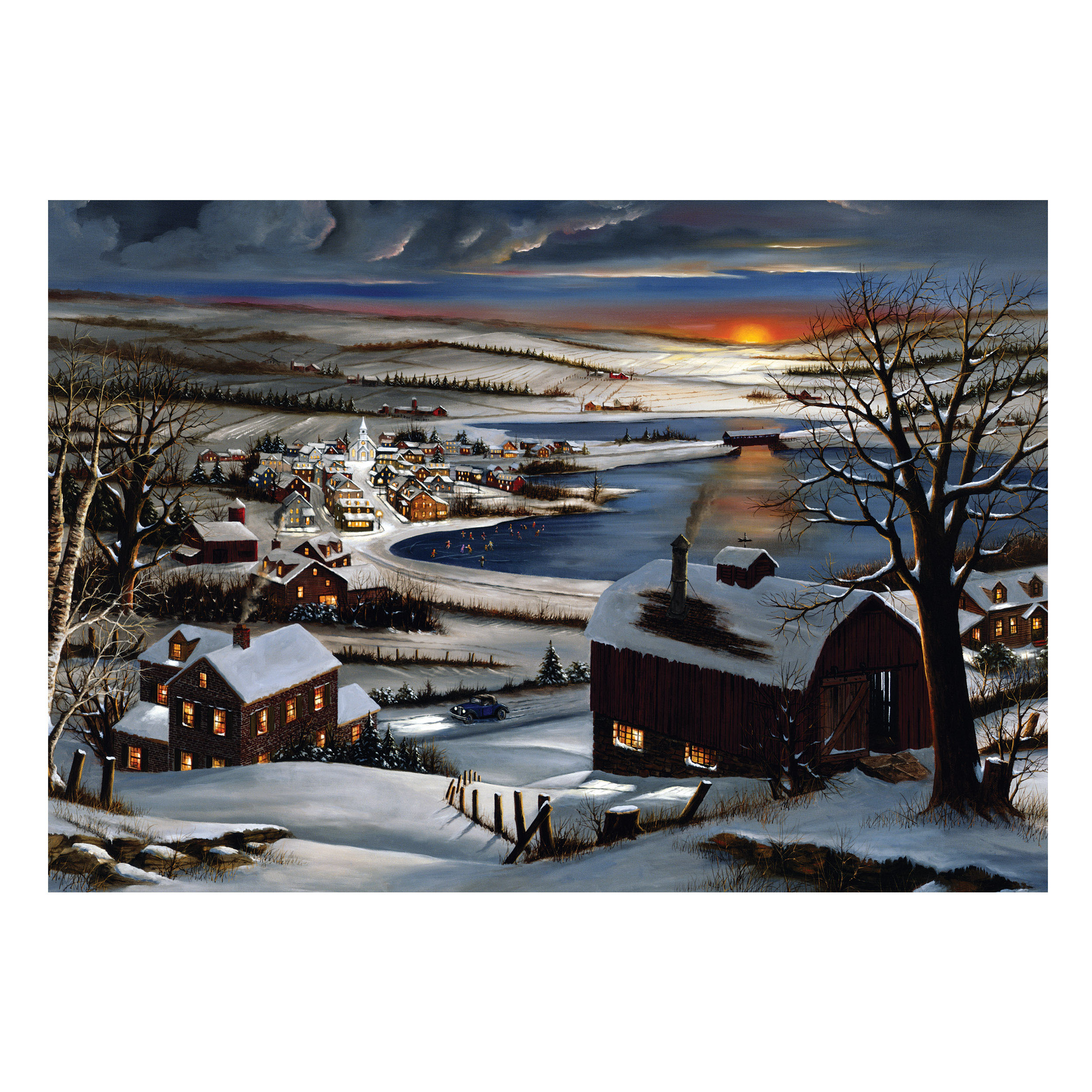 Rivers Edge Products LED Canvas Wall Art, 24 by 16 Inches, Fiber Optic