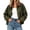 Army Green, variant on Lapel Collar Snap Button Jackets for Women Loose Oversized Contrast Collar Patch Pocket Fall Casual Everyday Drop Shoulder Utility Outerwear Coats