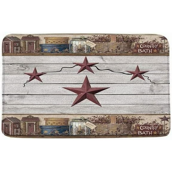 Rusty Western Country Primitive Outhouse Vintage Bathroom Rugs Soft Bath Rugs Non Slip, Washable Cover Floor Rug Absorbent Carpets Floor Mat Home Decor for Kitchen Bedroom(16x24)