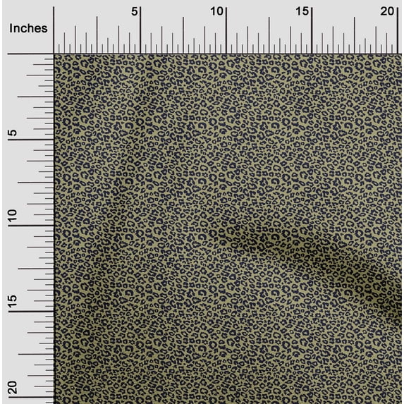 oneOone Organic Cotton Voile Fabric Leopard Animal Skin Decor Fabric Printed BTY 42 Inch Wide