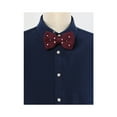 thumbnail image 5 of INSPIRE CHIC Unisex Pre-Tied Bowties Adjustable Strap Polka Dots Bow Tie Wine Red One Size, 5 of 5