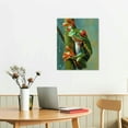 thumbnail image 3 of Acheng Hotel Decor The Red Eyed Tree Frog Canvas Wall Art Posters Gifts Bedroom Painting Home Decor Hanging Pictures 16x20 in, 3 of 5