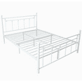 thumbnail image 4 of Metal Bed Frame Full Size, White Platform with Headboard and Footboard, Sturdy Steel Slat Support, Mattress Foundation, Metal Bed Frame for Bedroom, 4 of 7