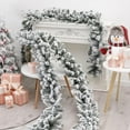 thumbnail image 3 of SharkTRUE Christmas Garland,Artificial Snow Flocked Christmas Decorations Christmas Decor Garland Realistic DIY-Friendly Flexible PVC Garland,Outdoor Holiday Winter Decorations, 3 of 9