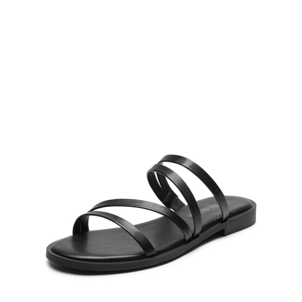 Sandalias Slide para Mujer DREAM PAIRS con Pedrería Transparente Talla 7