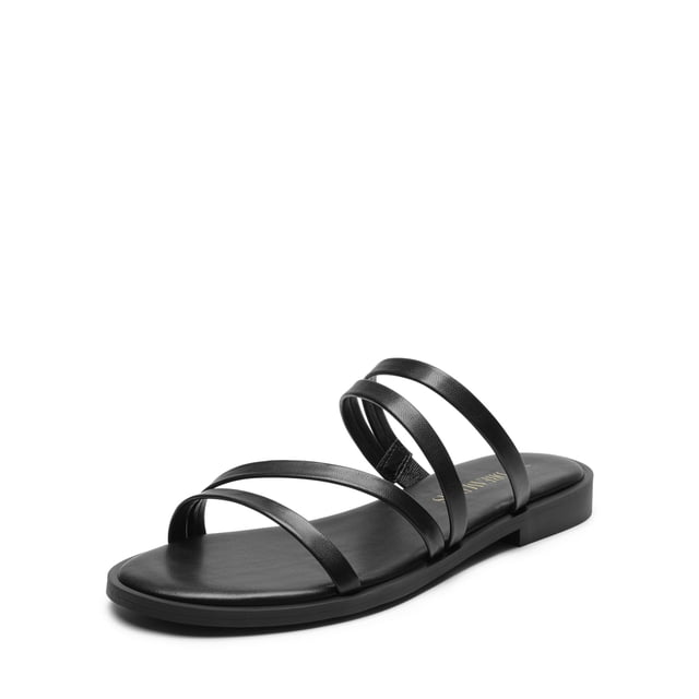 Sandalias Slide para Mujer DREAM PAIRS con Pedrería Transparente Talla 7
