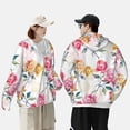 thumbnail image 5 of Picia Colorful Flowers Women's Men's UPF 50+ Sun Protection Hoodie Shirt Long Sleeve SPF Fishing Outdoor UV Hiking Lightweight Shirts-Medium, 5 of 9