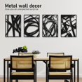 thumbnail image 2 of Black Metal Wall Sculptures Size M 16 x 11 inches, 4 Pack Home Decor, 2 of 7
