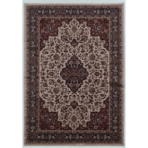 Riverbay Furniture 3'3" x 5' Area Rug in Cream and Blue