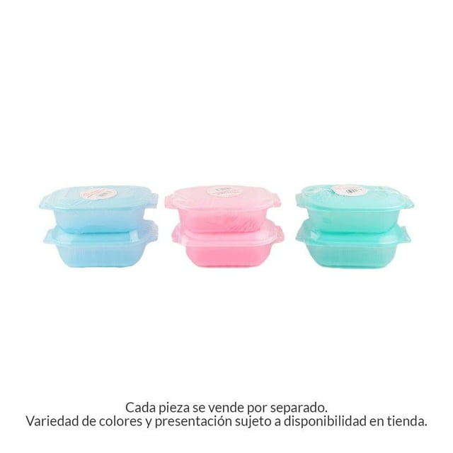 Contenedor Prichos Plástico con Tapadera Varios Colores 1 Set