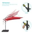 thumbnail image 5 of CHYVARY 8.2 x 8.2ft Outdoor Patio Offset Hanging Cantilever Umbrella W/Base for Deck, Poolside and Garden,Red, 5 of 7