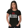 thumbnail image 3 of Blessed Religious Love Jesus Christ Womens Slim Fit Graphic Tee Brisco Brands S, 3 of 5
